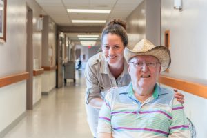Caregiver with resident